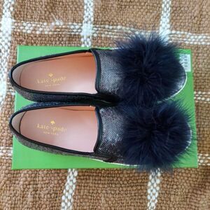 Kate Spade - Midnight Iridescent Messy Sequin Loafers NIB 8.5 Women's